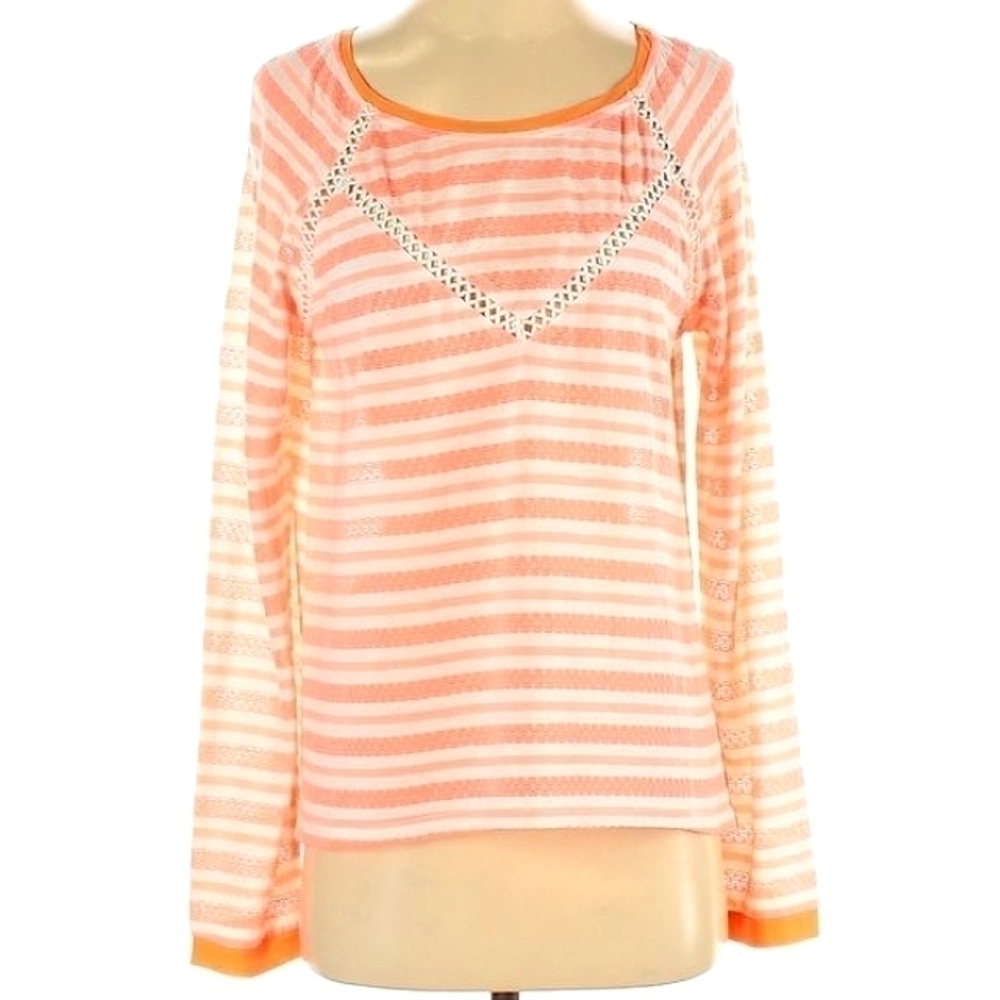 Buckle Orange/White Striped Long sleeve T-Shirt